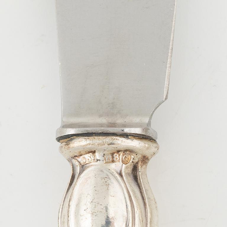 Bestickuppsättning, 90 delar, silver, Oscar Sjögren, Göteborg 1927-28.