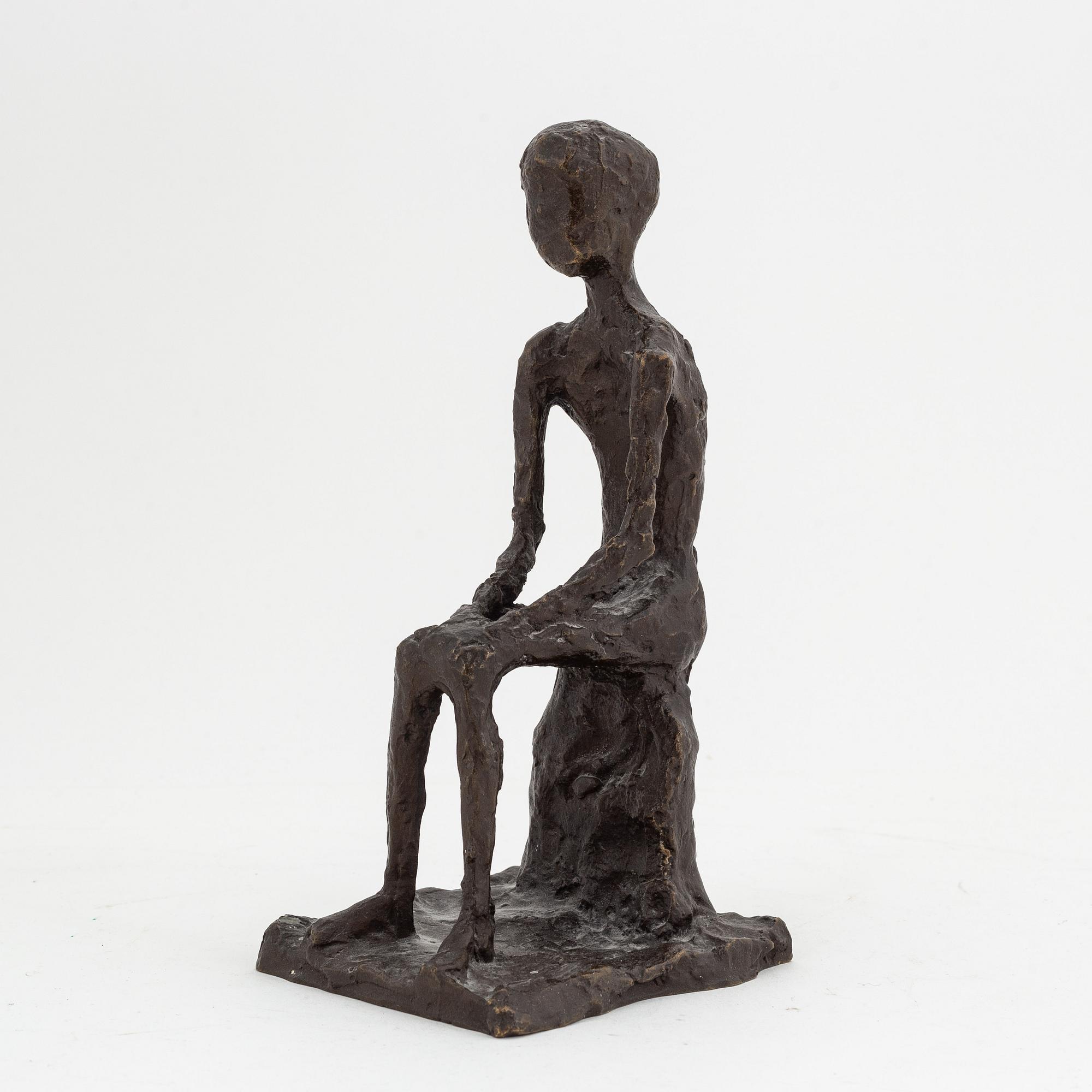 Asmund Arle, skulptur, brons, signerad och daterad 1950.