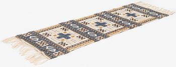 Märta Måås-Fjetterström, a 'Blå essbård' (also  S-bård), flat weave c. 142 x 42 cm, signed AB MMF.