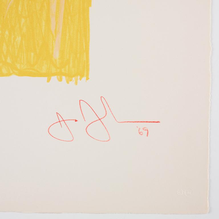 Jasper Johns, "Figure 6", from "Color Numeral Series".