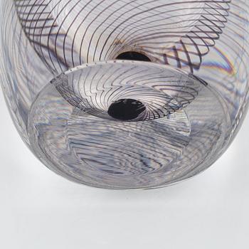 Vicke Lindstrand, four glass vases, Kosta.