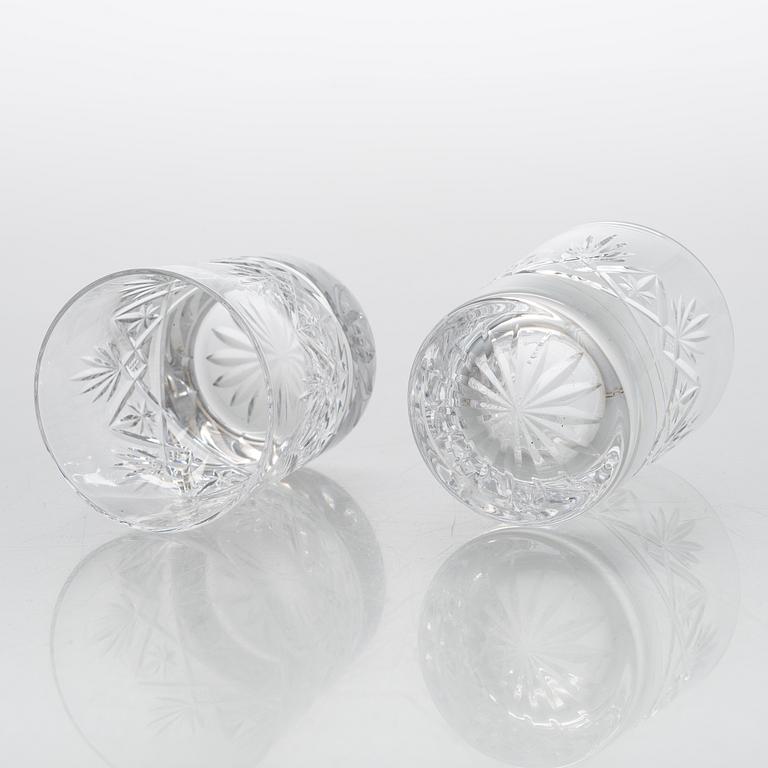 An 'Yrjö' crystal glassware set, 58 pieces, Riihimäen Lasi, Finland, latter half of the 20th century.