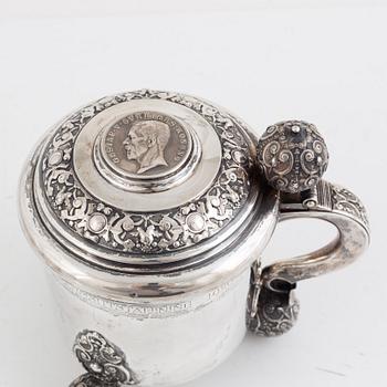 A Swedish Silver Tankard, mark of Guldsmeds Ab I Stockholm Försäljn, Stockholm 1920.