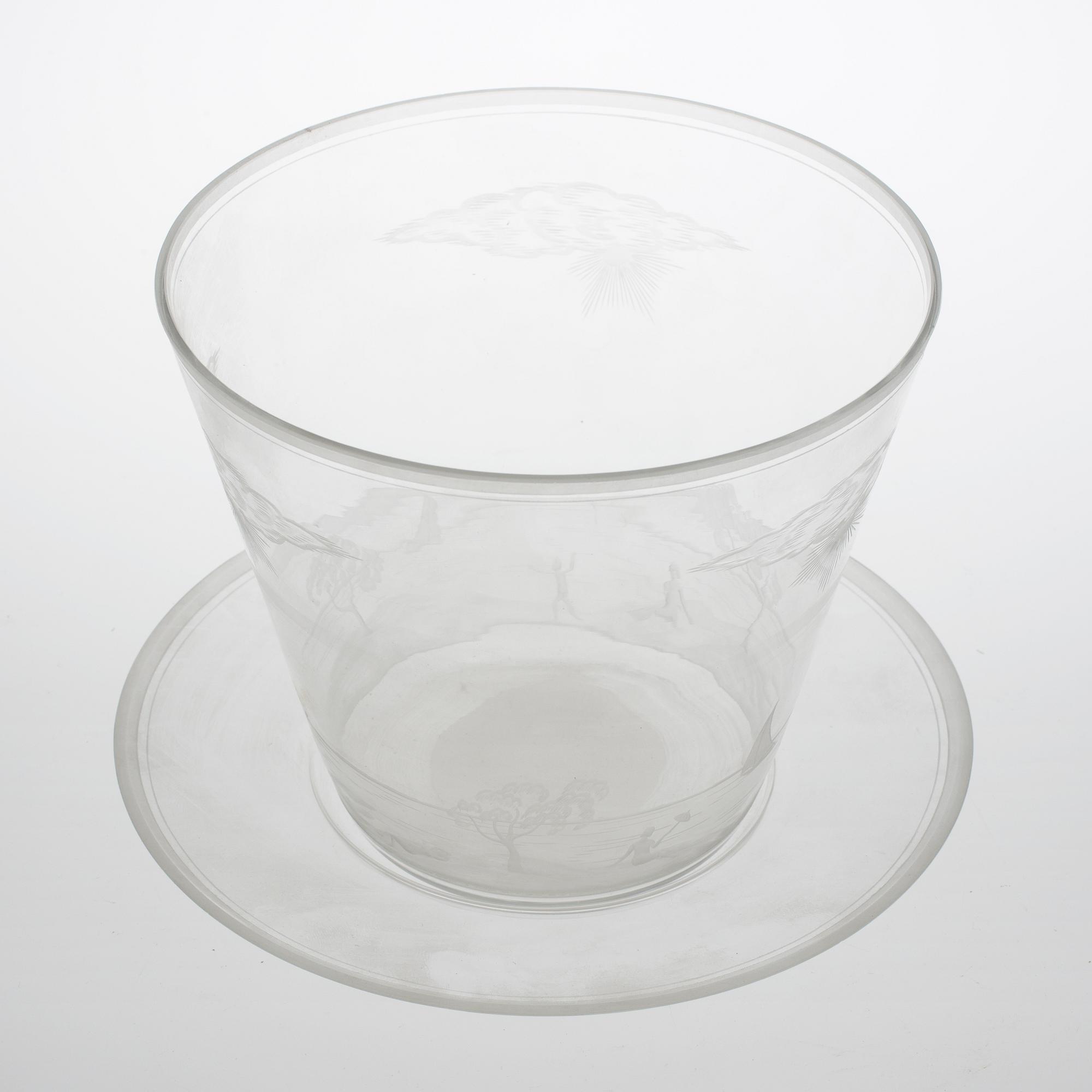 SKÅL MED FAT, Edward Hald, Orrefors omkring 1930. Modellen formgiven 1928.