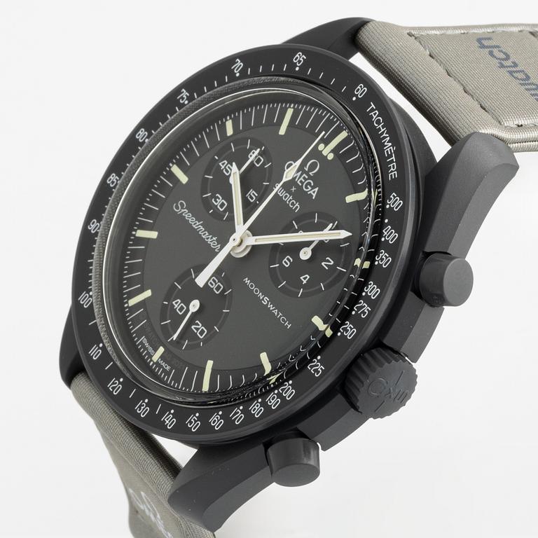 Swatch/Omega, MoonSwatch, Mission to Mercury, kronograf, armbandsur, 42 mm.