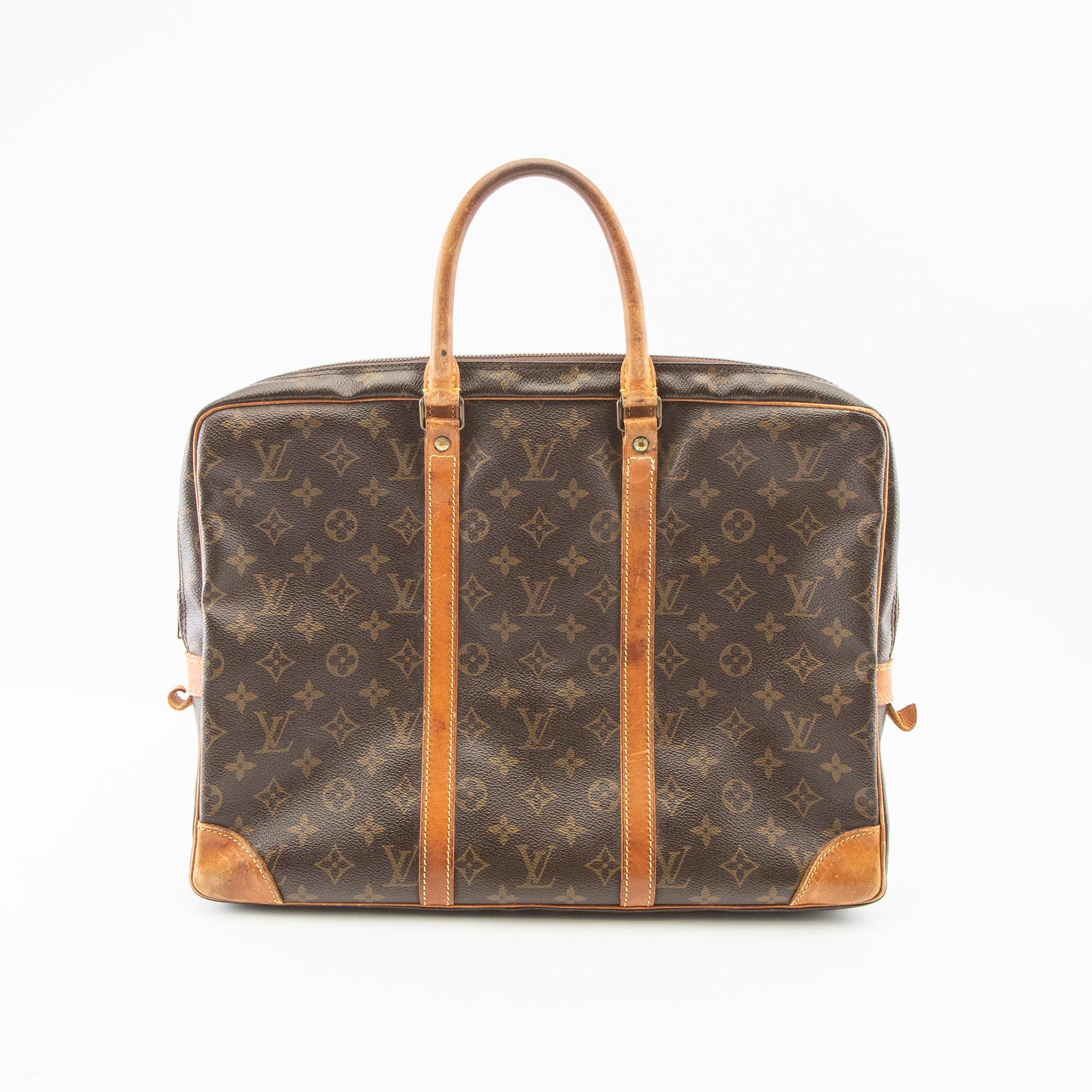 Louis Vuitton, "Porte-Documents Voyage", briefcase, box and dustbag.