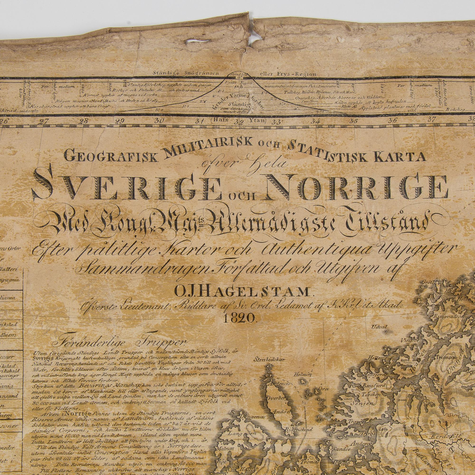 A Swedish military map by
Lieutenant O.j Hagelstam in 1820.