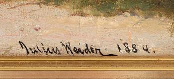 JULIUS WEIDIG, olja på duk, daterad 1884.