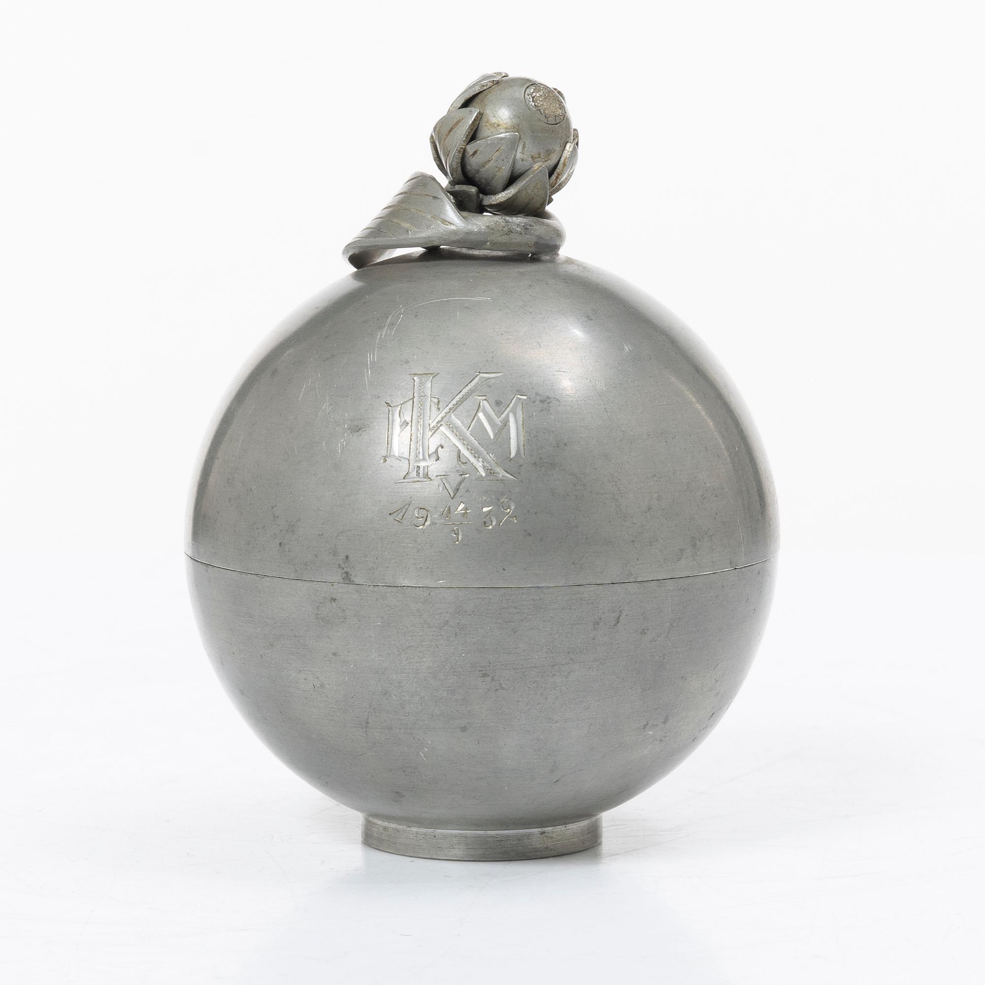Estrid Ericson, a pewter box, Svenskt Tenn, Stockholm, 1932.