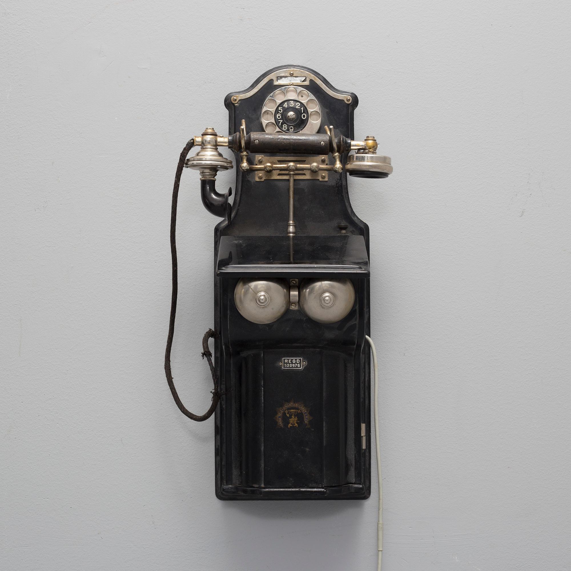 VÄGGTELEFON, Telektiebolaget L M Ericsson, 1900-talets början.
