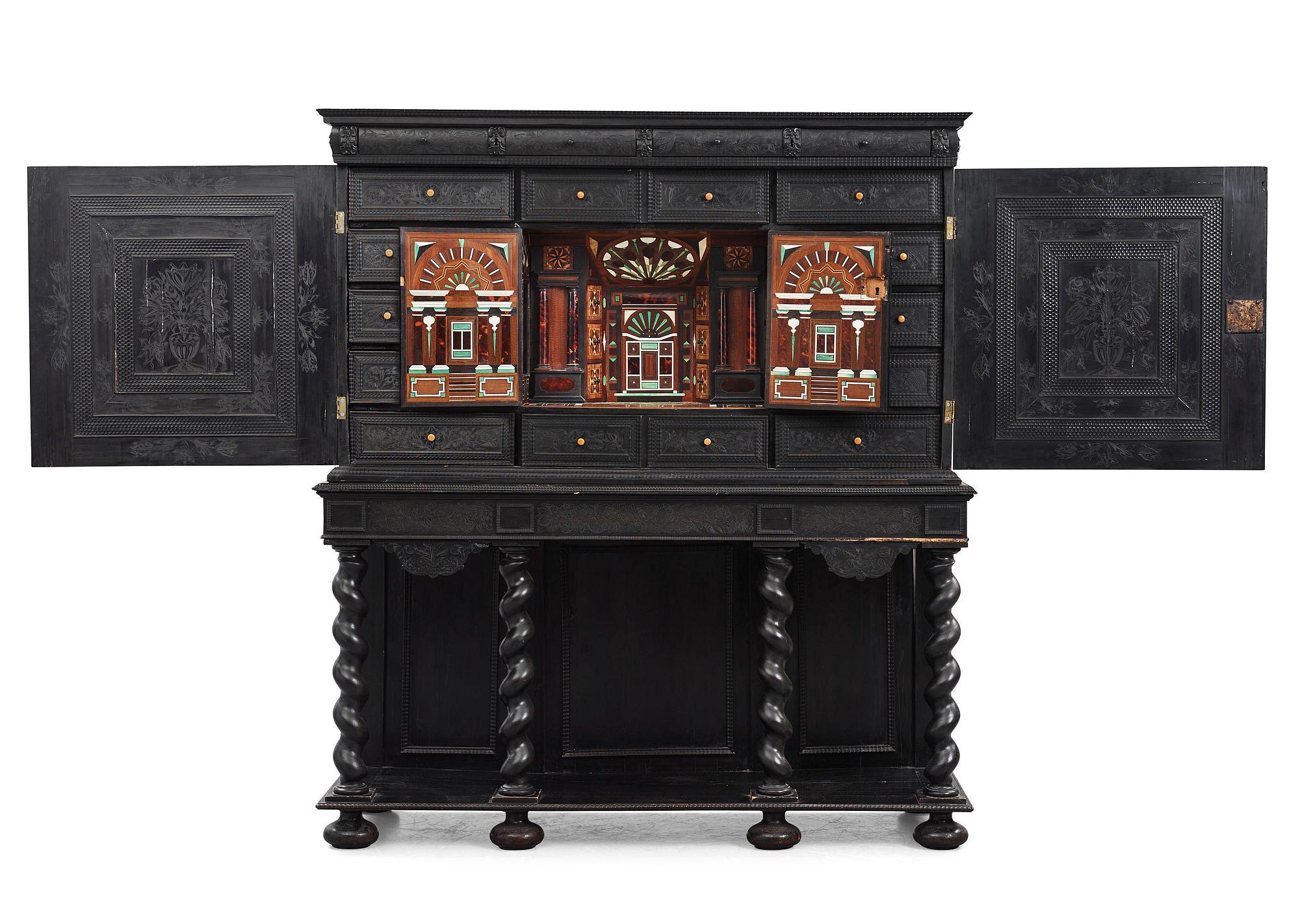 Det Bondeska Skåpet, sannolikt Paris, 1600- samt 1800-tal, Louis XIV och Louis XIV-stil.