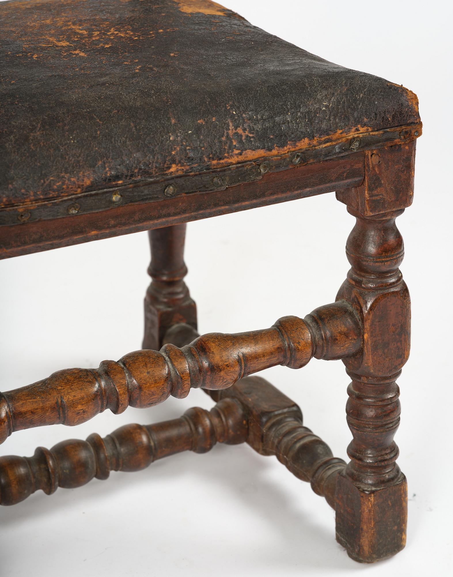A Swedish baroque chair, late 17th century.