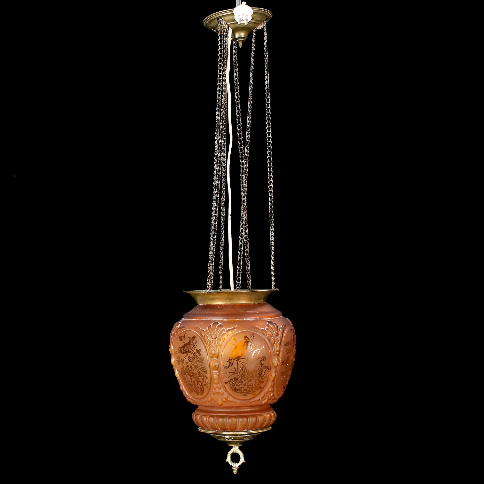 MÅNSKENSAMPEL, sekelskiftet 1900. Höjd 75 cm.