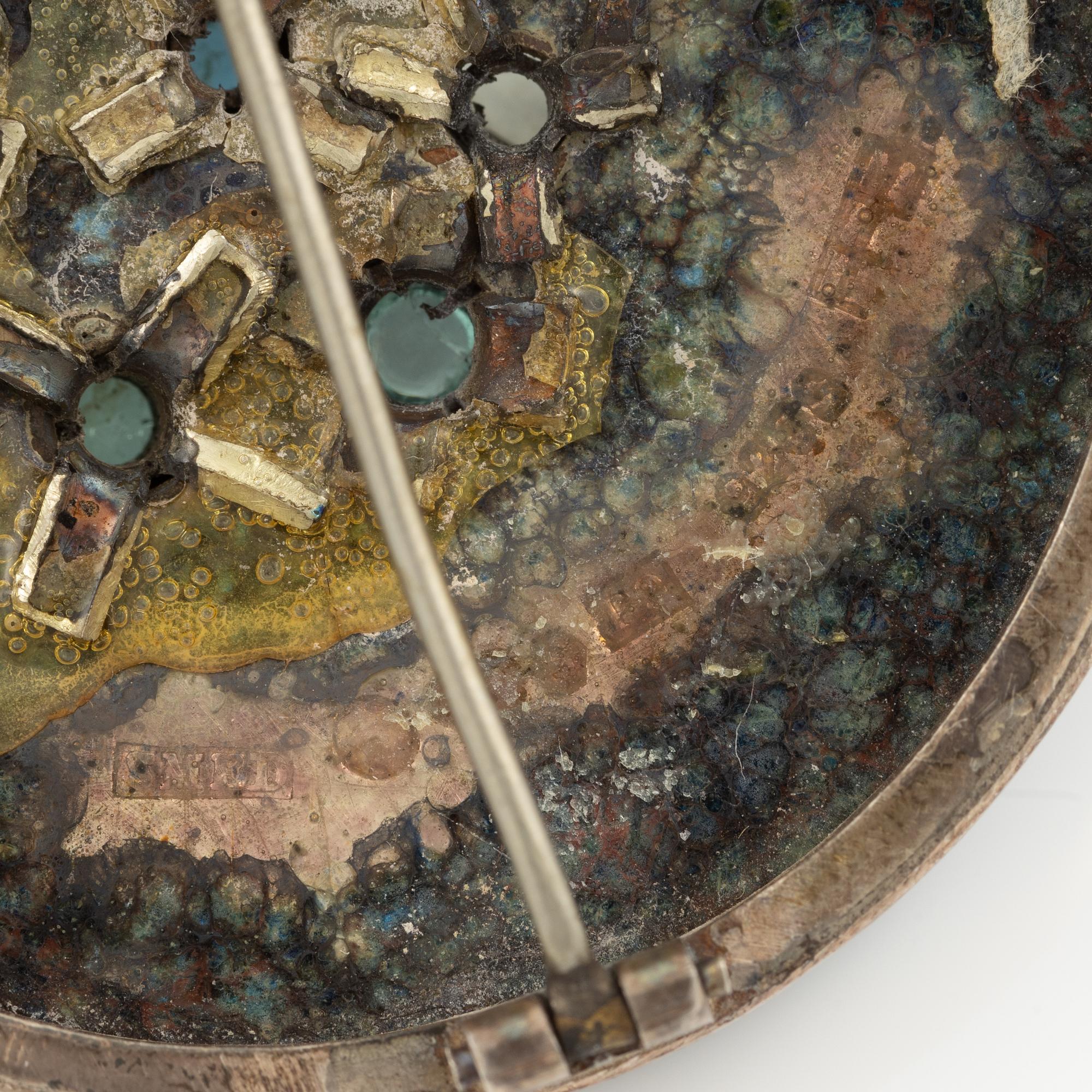 Lars Arby, four brooches, sterling silver and enamel, Gothenburg 1962 and 1966.