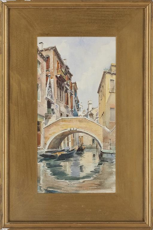 ELLEN JOLIN, akvarell, signerad.