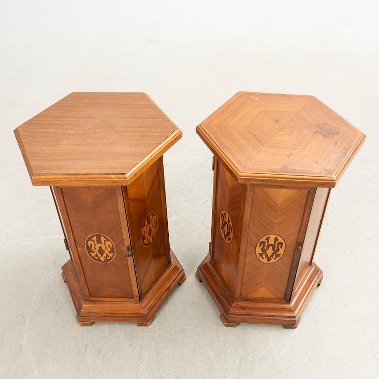 Side tables, a pair, early 20th century.