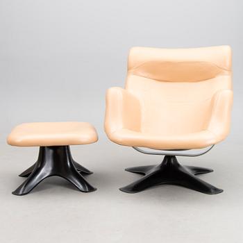 A 1970's 'Carousel' armchair and stool for Haimi Finland.