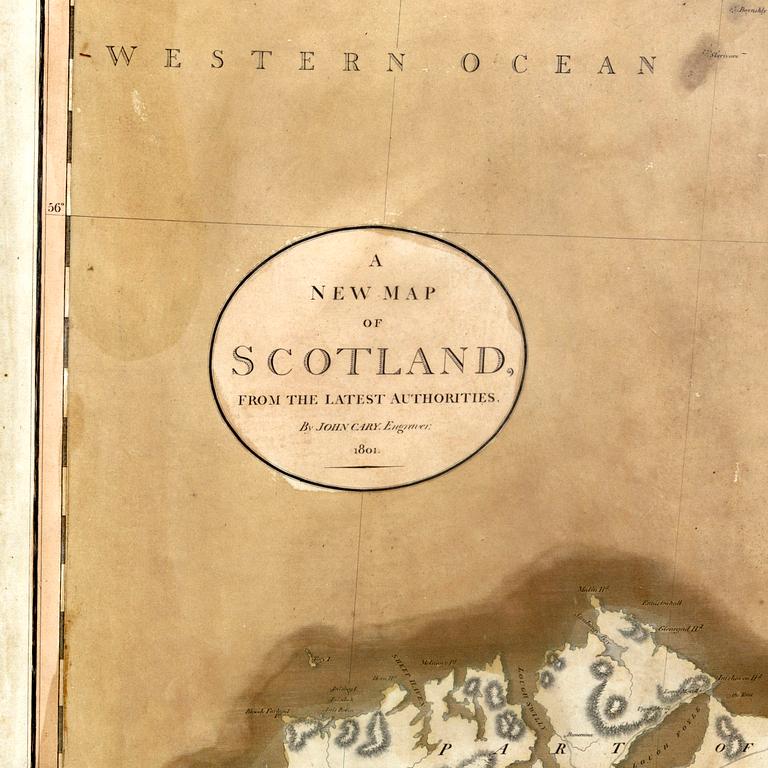 A John Cary map 1801 " A new map of Scotland".