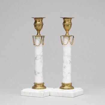 A pair of Gustavian-style candlesticks, 20th ct.