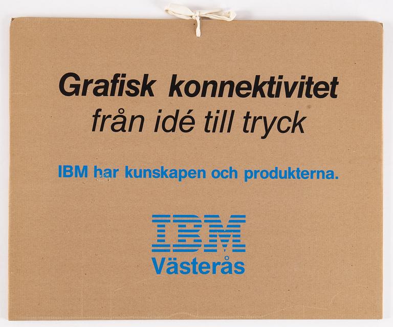 Sture Johannesson, computer graphic i samarbete med Sten Kallin IBM, signerad daterad och numrerad 1989 HC III/X.