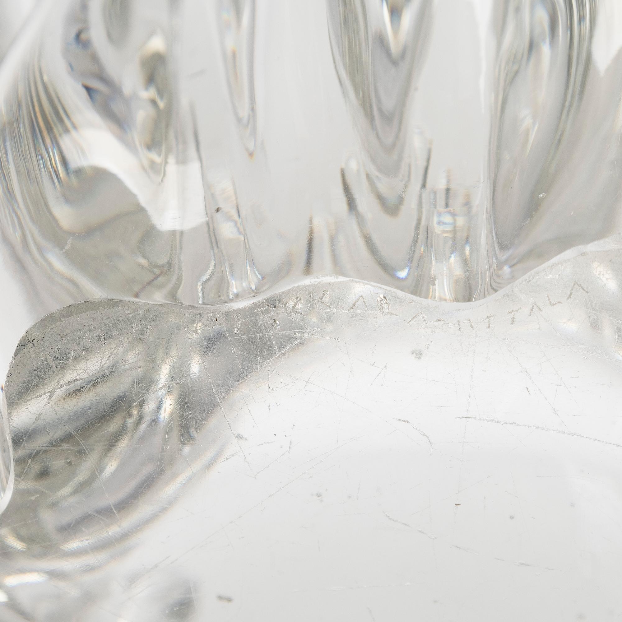Tapio Wirkkala, maljakko, "Kalvolan kanto", signeerattu Tapio Wirkkala Iittala.