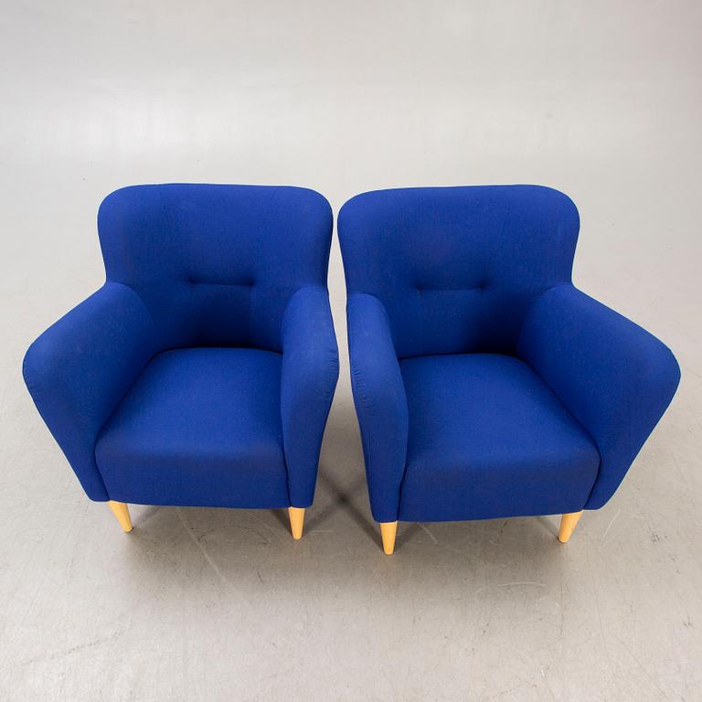 A pair of Swedese Nova 21st century easy chairs.