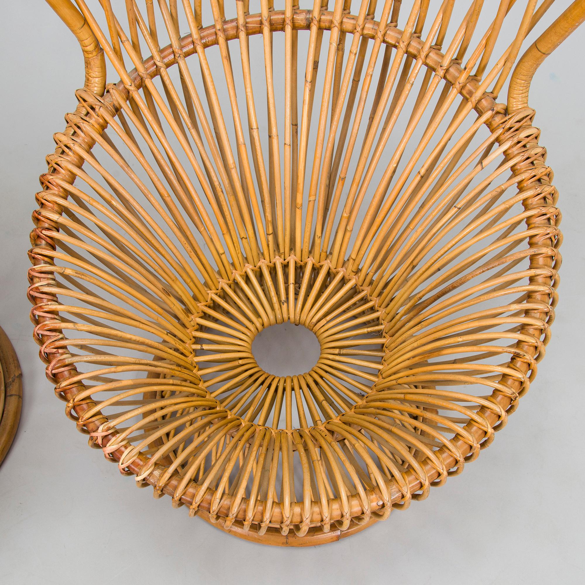 Franco Albini & Gino Colombini, a pair of 'Margherita' lounge chairs for Bonacina, Italy.