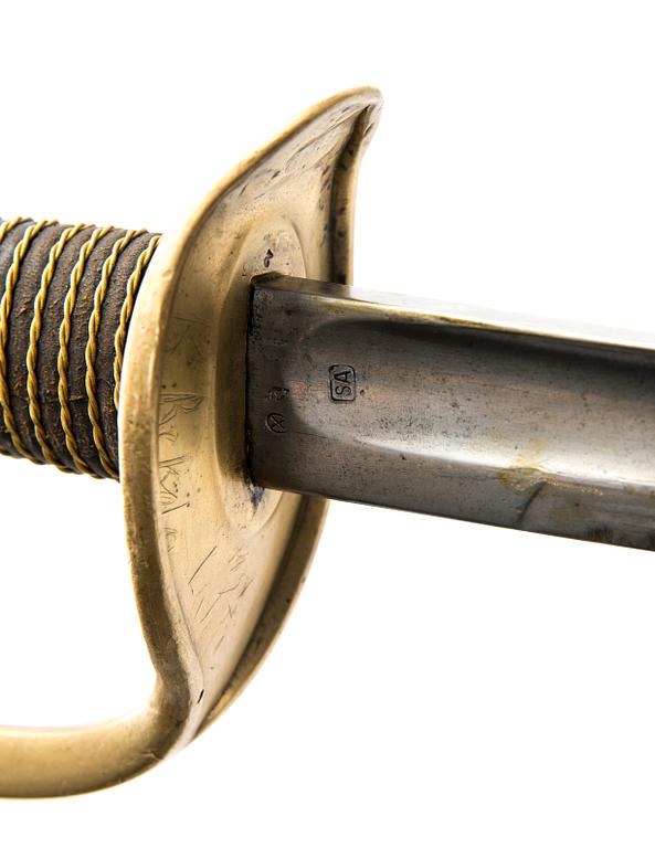 MANSKAPSSABEL, kavalleri, M1822, Châtellerault Frankrike, tillverkningsår 1879.