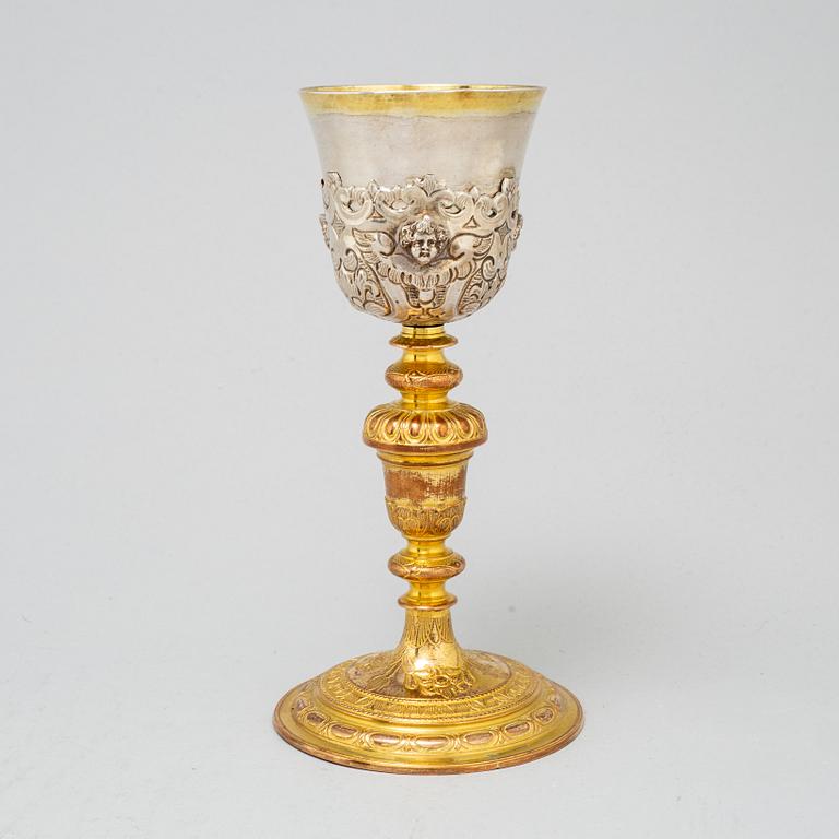 A Baroque-style 19th century communion cup.