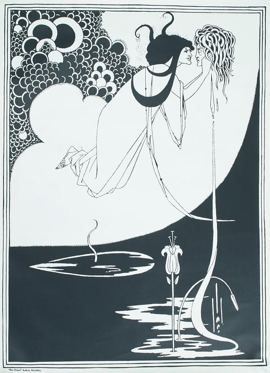 Aubrey Beardsley 1872-1898, after, silkscreen, "The Climax".