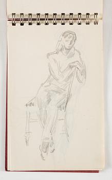 Lotte Laserstein, 10 små skissblock med teckningar.