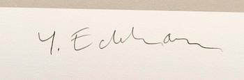 Yrjö Edelmann, a signed color lithograph, EA.