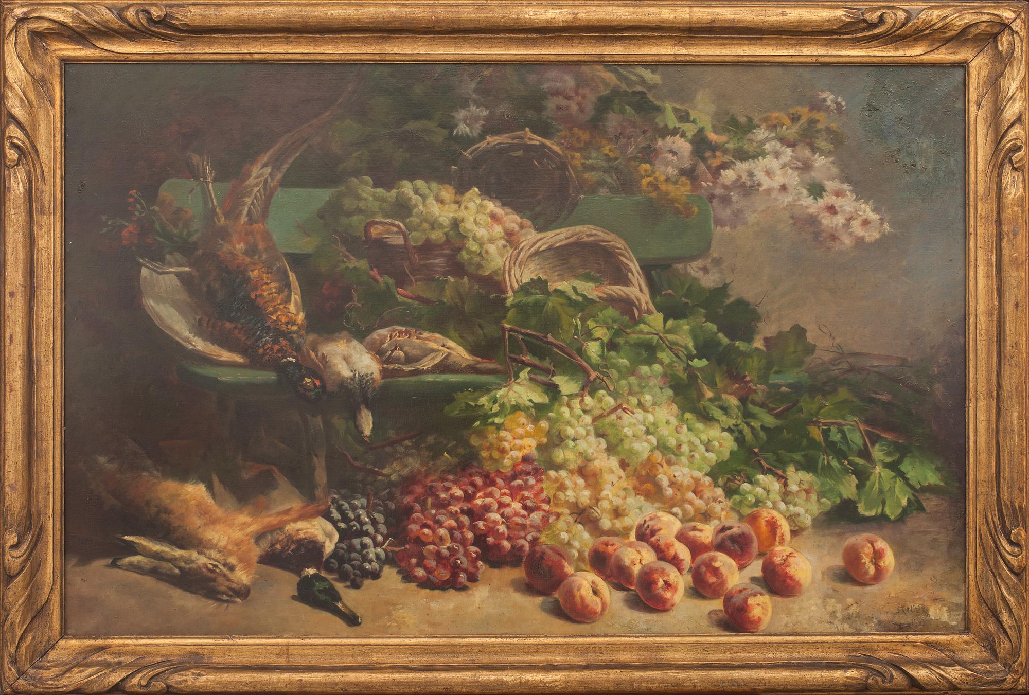 OKÄND KONSTNÄR, olja på duk, signerad C Janvier och daterad 1893.