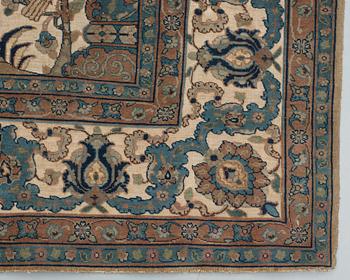 SEMI-ANTIQUE TABRIZ SOUF PART SILK (in relief). 286 x 212 cm.