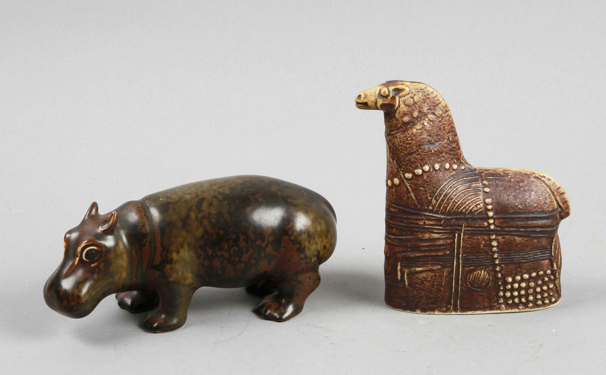 FIGURINER, stengods, Bertil Vallien resp Gunnar Nylund. Rörstrand.