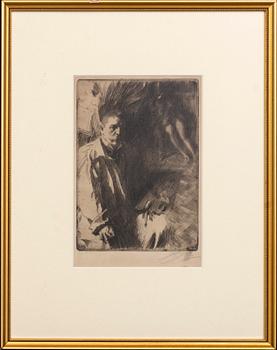 Anders Zorn, a signed etching from 1899.