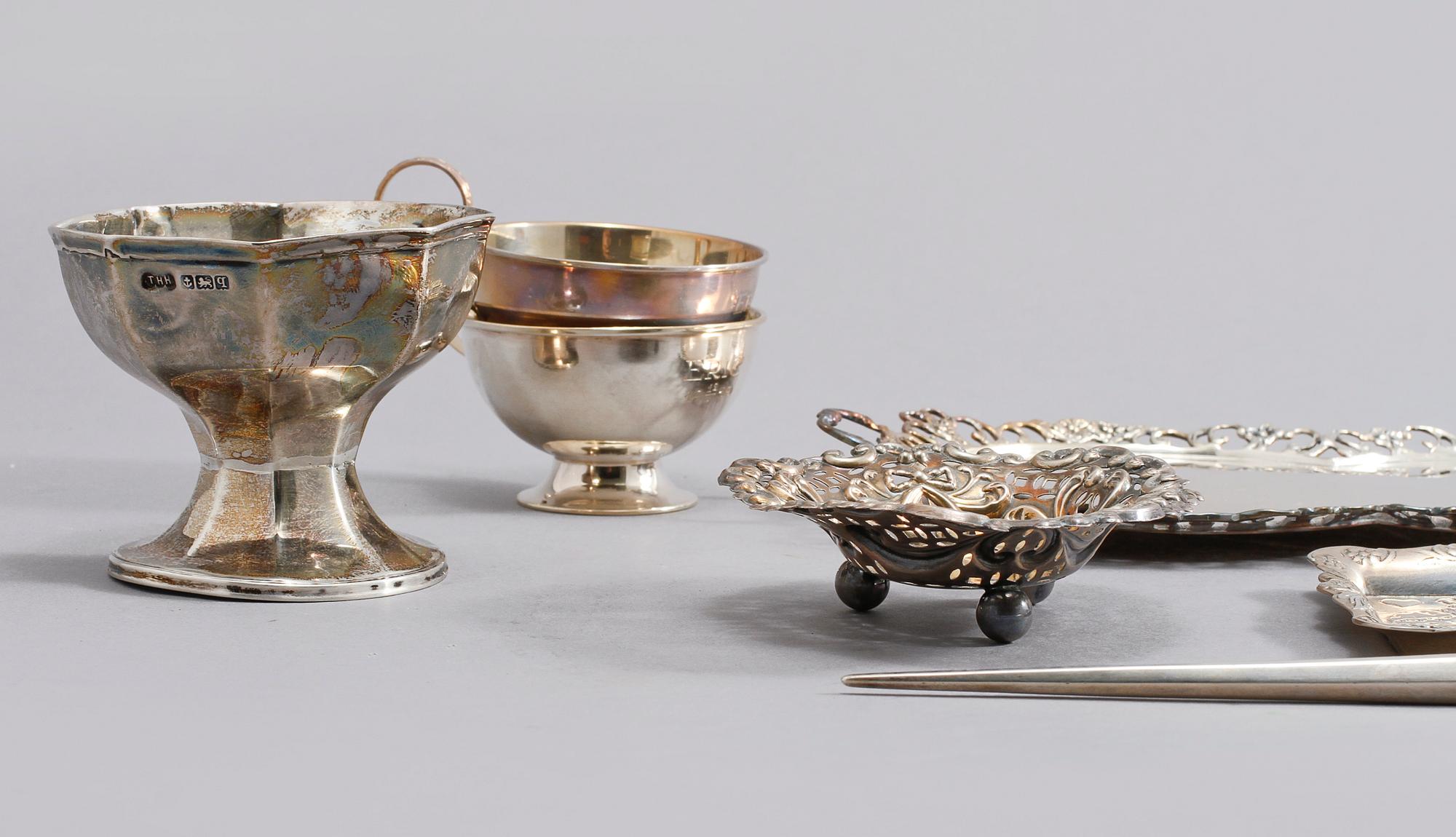 PARTI SILVER, 1800- och 1900-tal. Vikt 514 g.