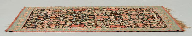 A BEDCOVER/A TAPESTRY, tapestry weave, ca 195,5 x 141,5 cm, Scania, Sweden, signed MLH 1927,