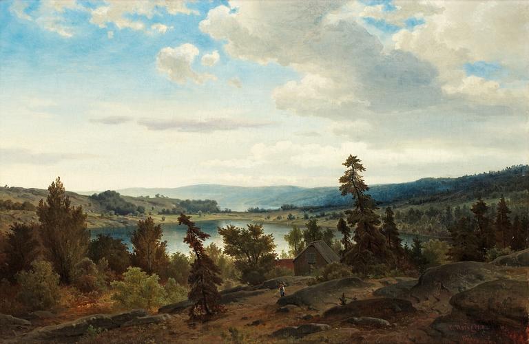 Axel Nordgren, Landscape with lake.