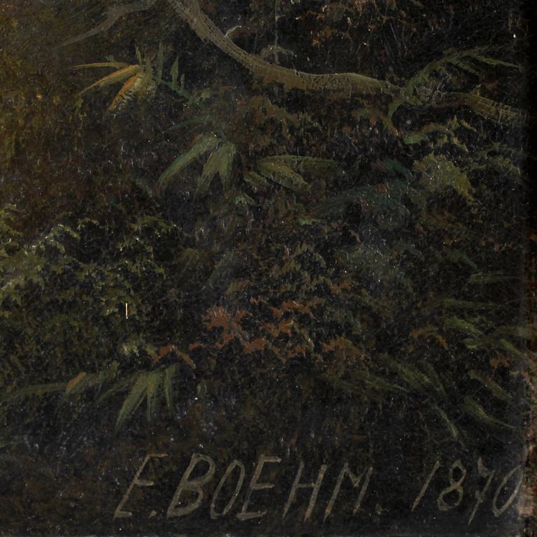 EDUARD BÖHM, olja på duk, sign o dat 1870.