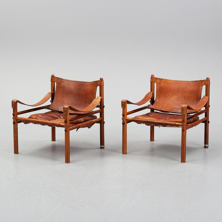 Arne Norell, a pair of 'Sirocco' rosewood armchairs, 1960's/70's.