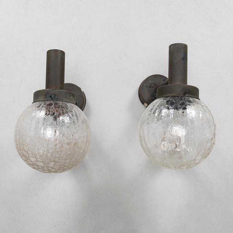 Lisa Johansson-Pape, a pair 1970s outdoor  wall lamps for Stockmann Orno.