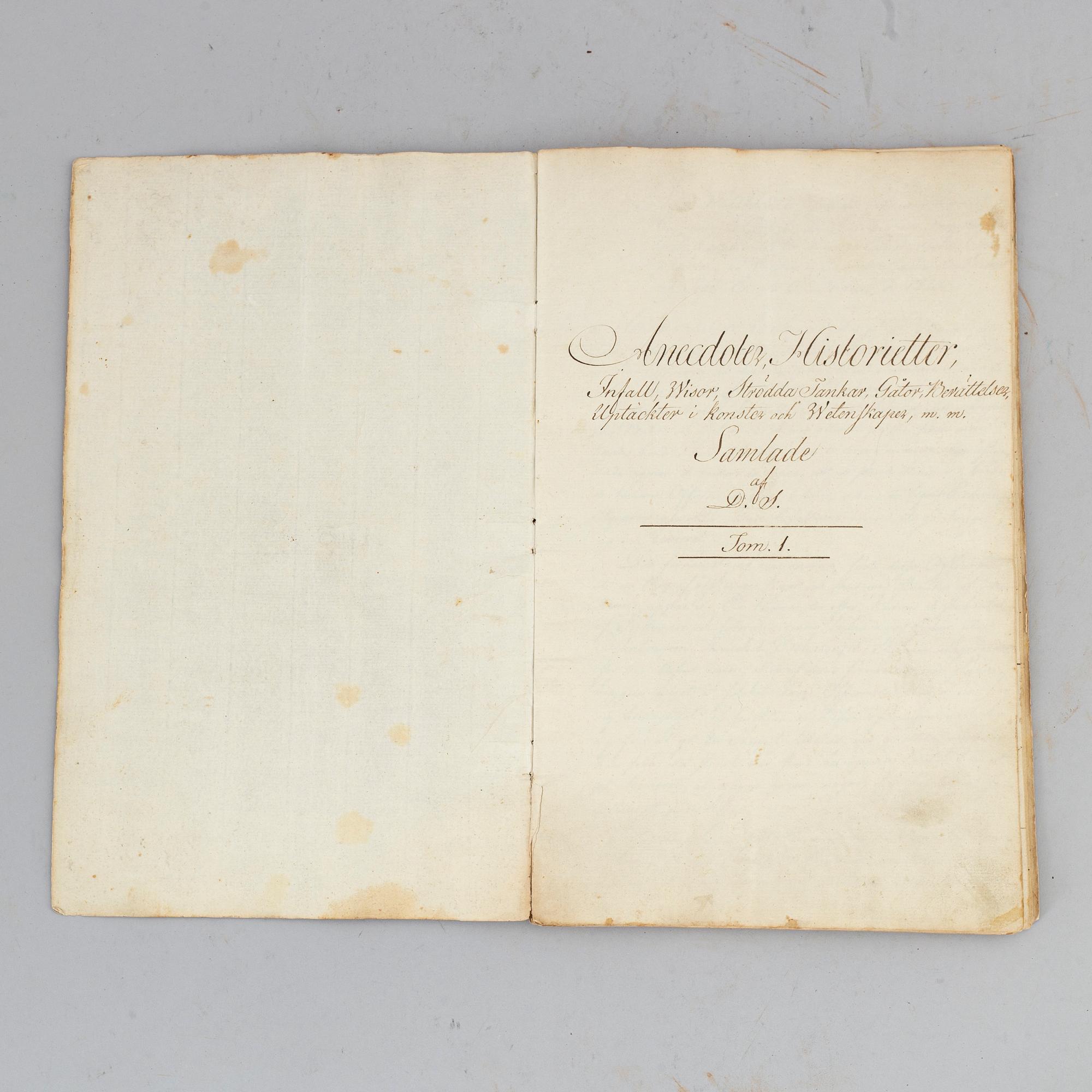Avskriftsalbum, c. 1800.