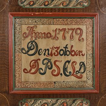 SKÅP, senbarock, bär datering 1779, 1700-tal.