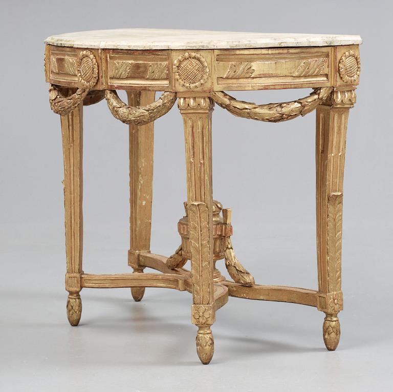 A Gustavian late 18th century console table.