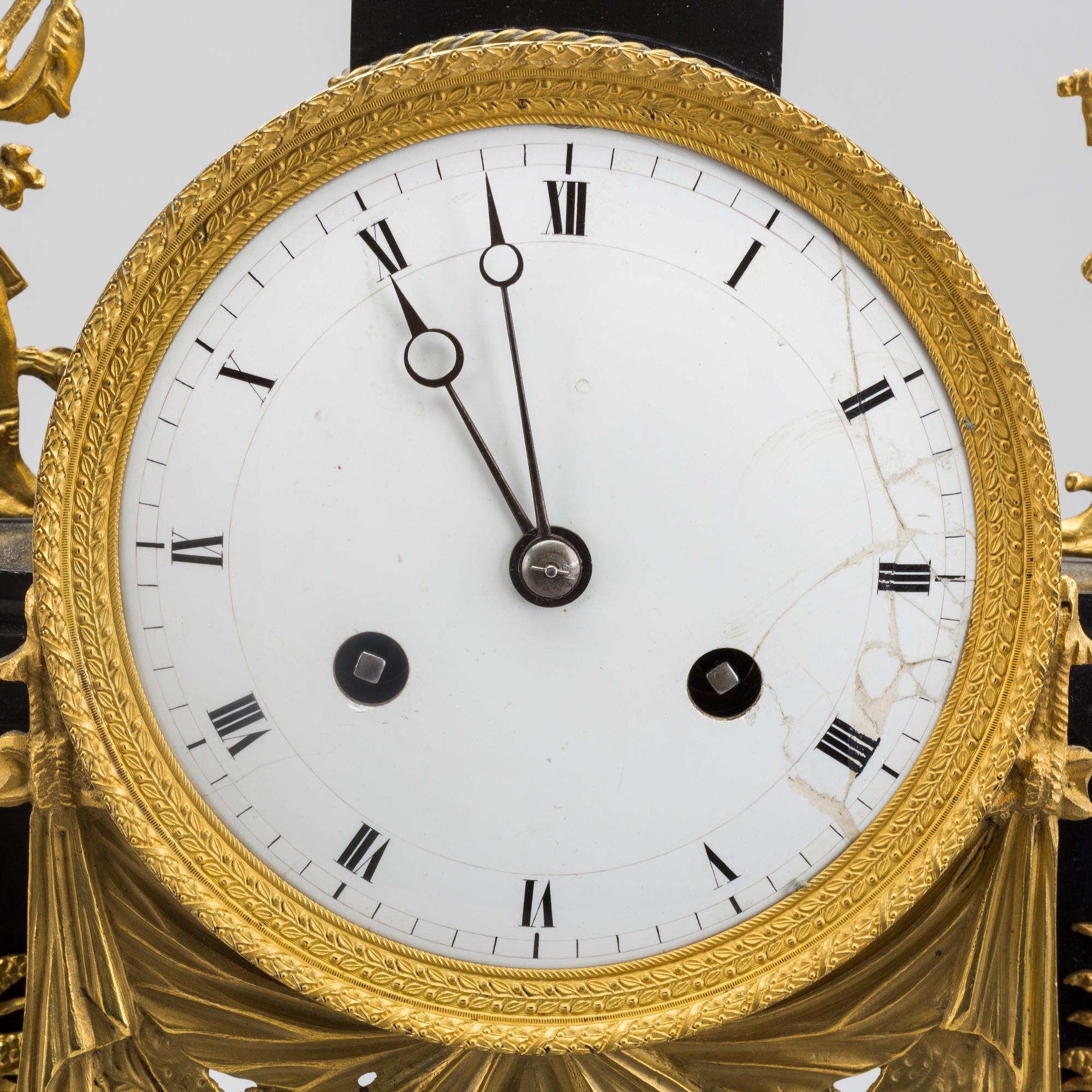 A mantle clock France, 19th century,