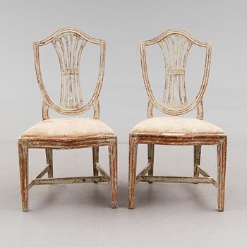 STOLAR, 1 par, sengustavianska, omkring år 1800.