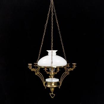 A paraffin ceiling light, early 20th Century.