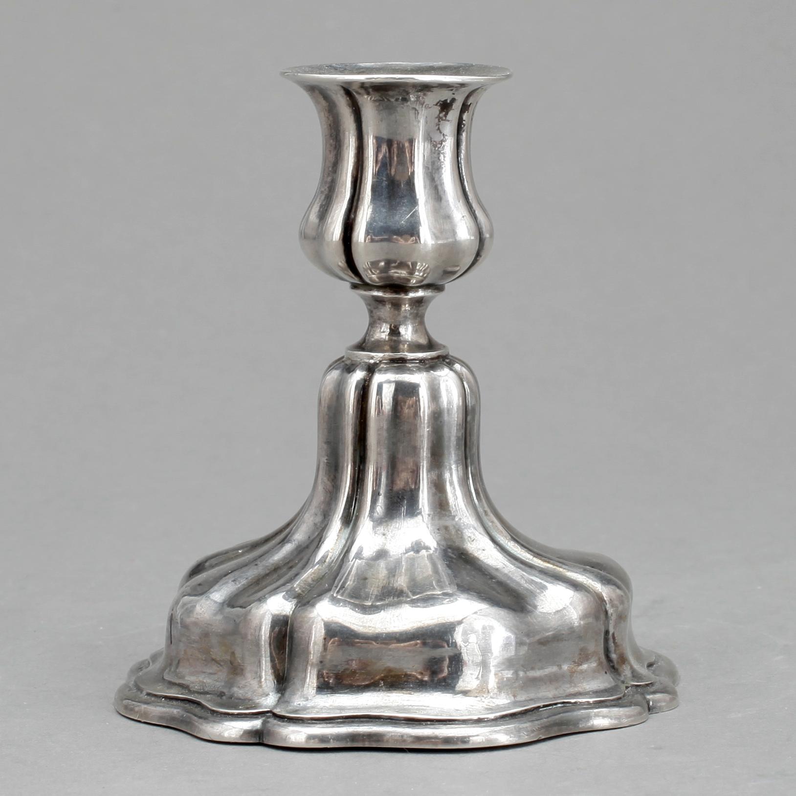 LJUSSTAKE, silver, Ryssland, 1853. Otydliga mästarstämplar. Vikt ca 115 gram.