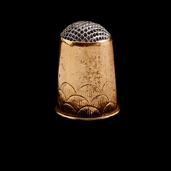 FINGERBORG, 18 k guld, Jakob Richard Borg, Gävle 1831. Vikt ca 5 gram.